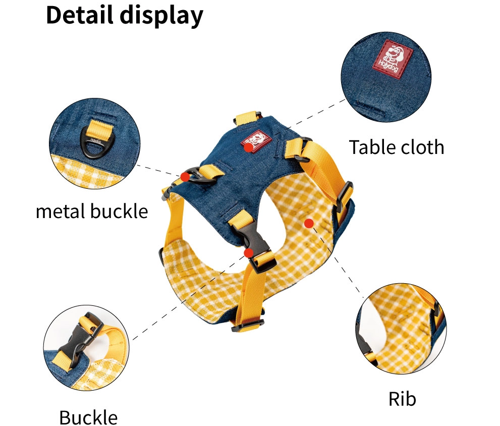 Holydog Plaid and Denim-Style Vest