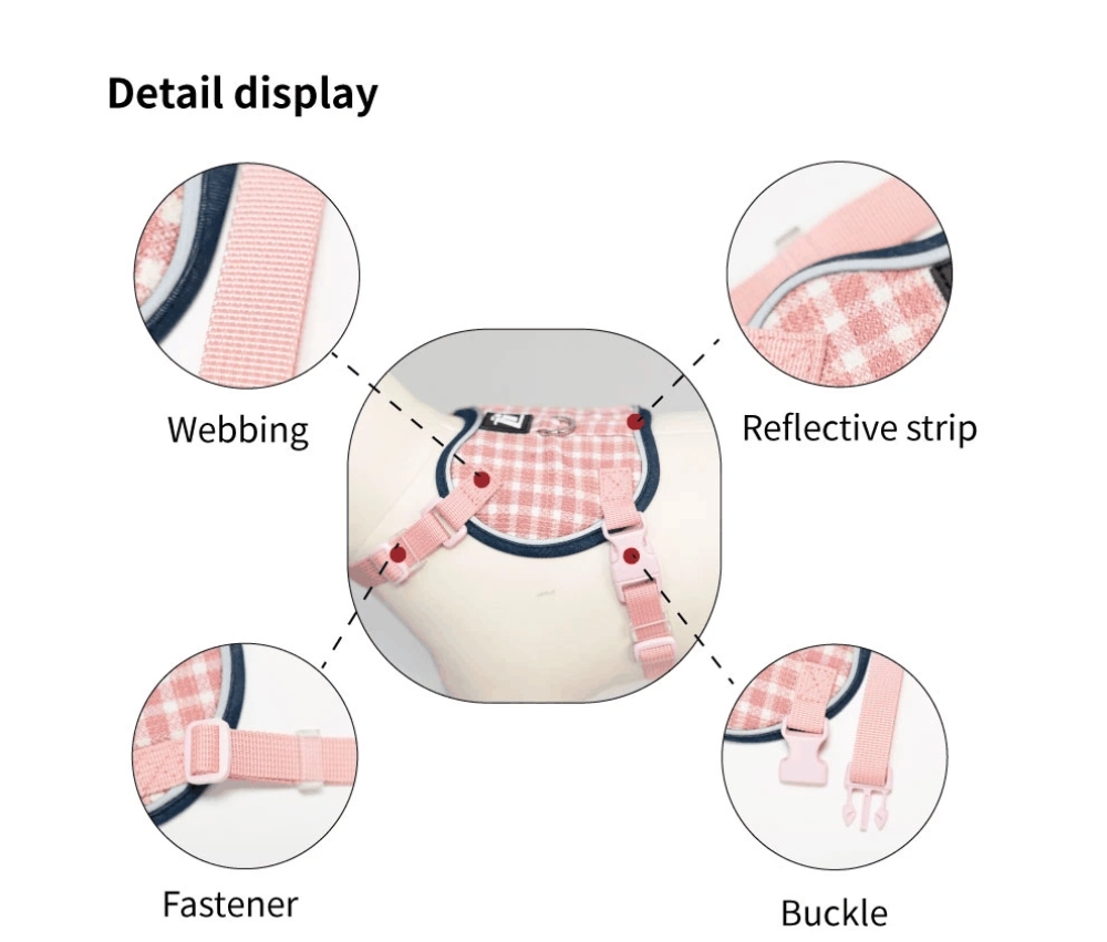 Plaid Pet Vest Details