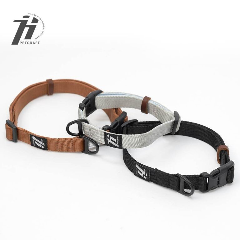 pu leather pet collar with zinc alloy buckle